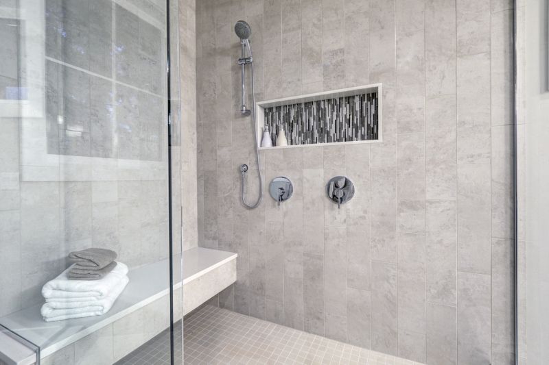 Elegant Shower with Bench